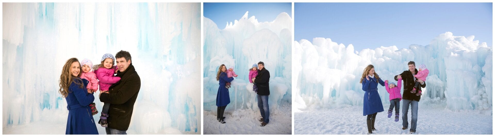 Edmonton Winter Family Outdoor Portrait Photography at the Ice Castles