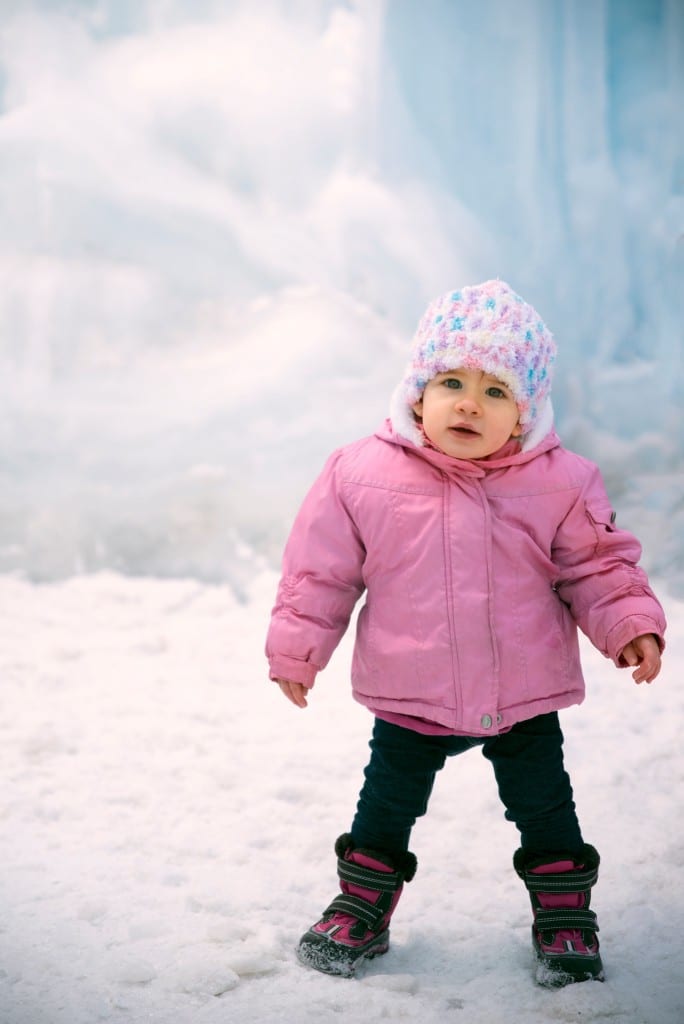 Edmonton infant Outdoor Portrait Photography Ice Castles