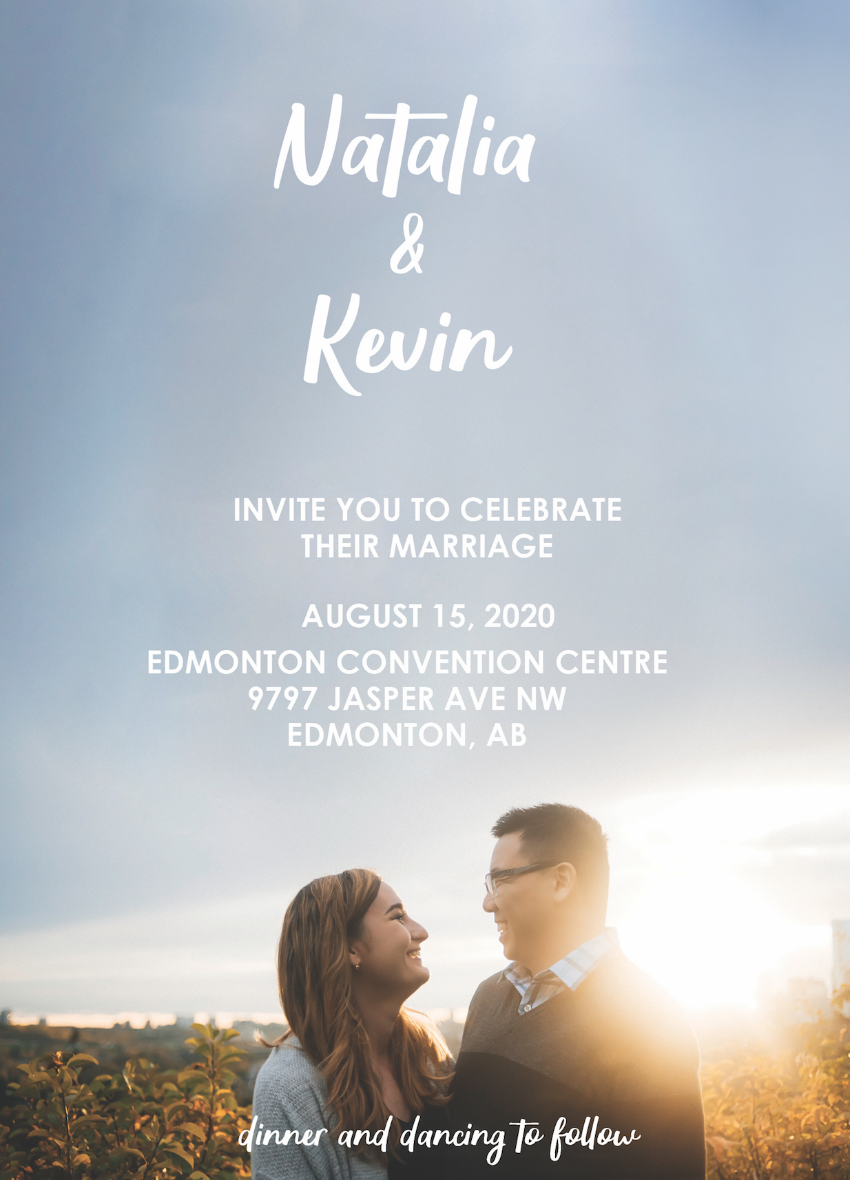 Fall edmonton wedding invitation engagement