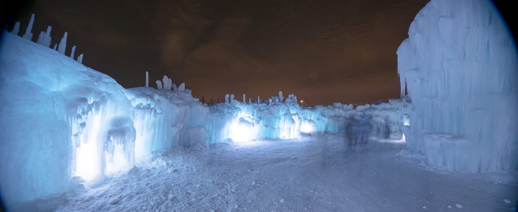 edmonton ice castles panorama
