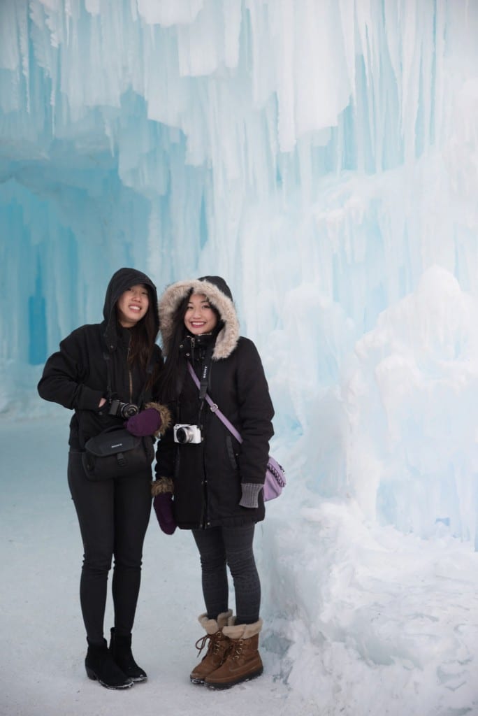 Ice Castles Edmonton Alberta Winter Visit Hawrelak Park-day time morning